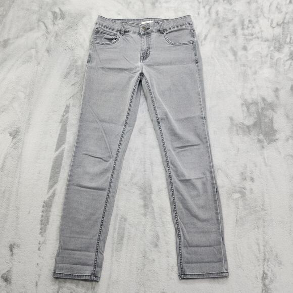 Maurices Jeans Women 1/2 Gray Mid Rise Skinny Ankle Stretch Distressed Casual - Picture 1 of 12